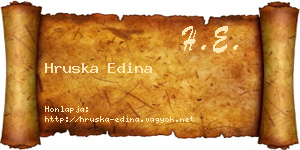 Hruska Edina névjegykártya